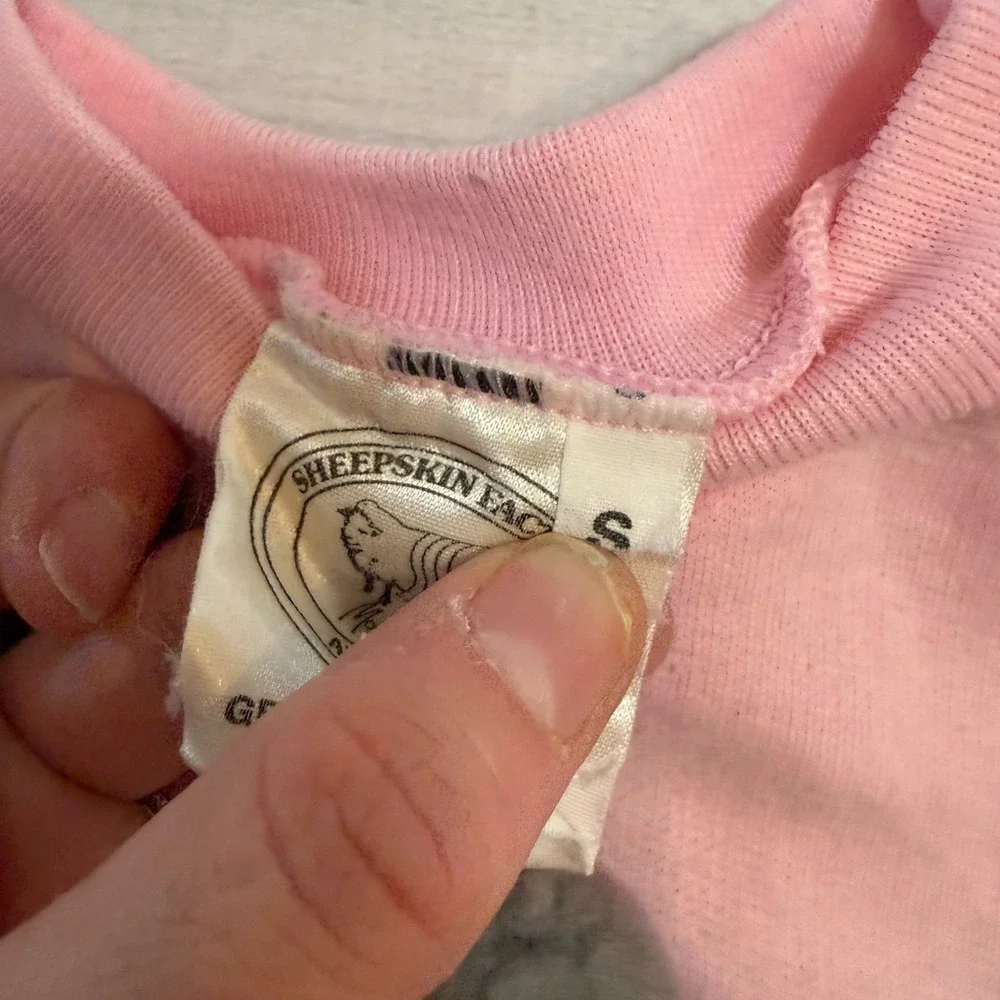 Vintage Koala Australia Real Sheepskin Factory‎ Pink Sweatshirt small baby